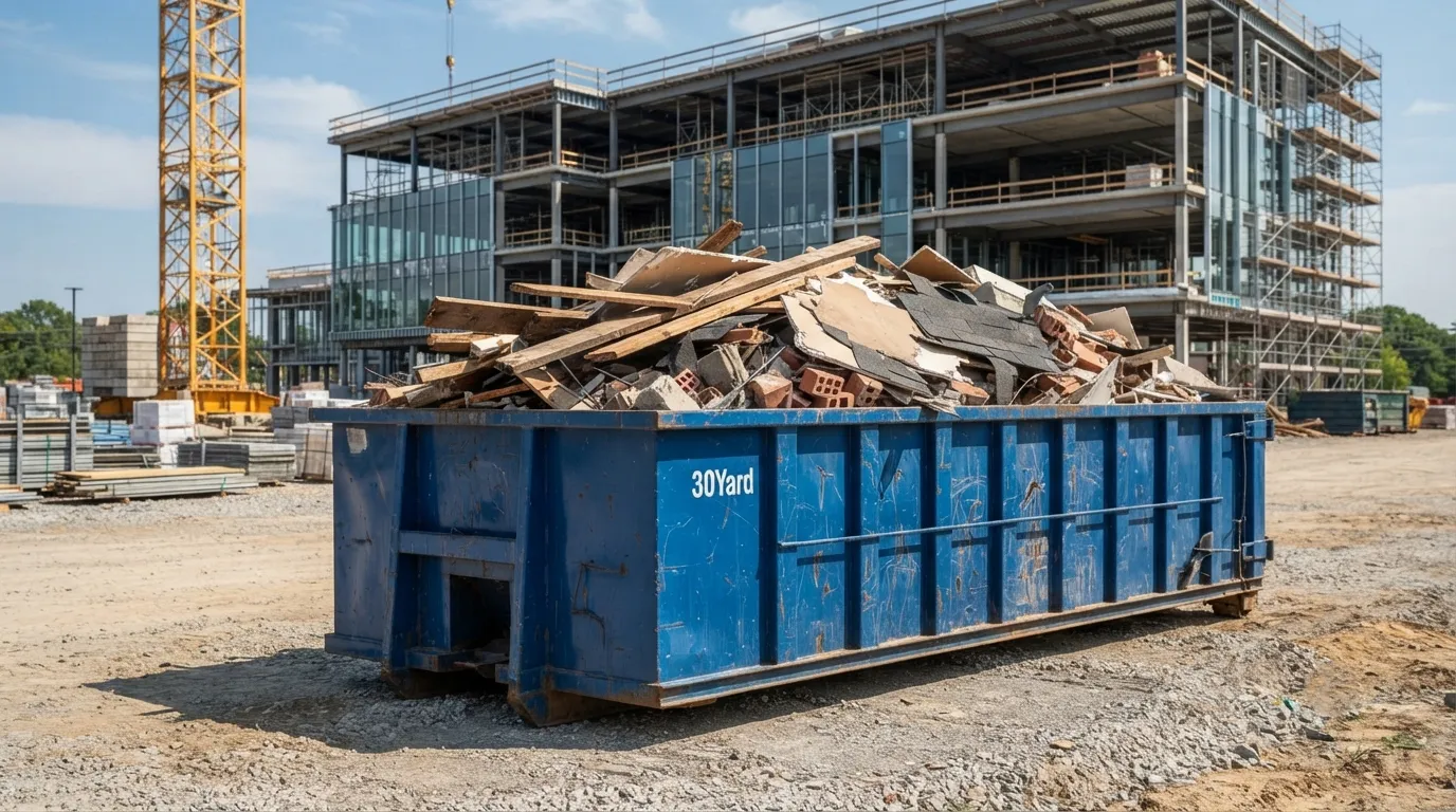 30 yard dumpster rental from our Concord fleet